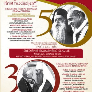 Molitvena osmina za jedinstvo kršćana u Zagrebu i Zagrebačkoj nadbiskupiji